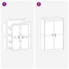 Storage Cabinet 2 pcs Pink 90 x 40 x 210 cm Steel