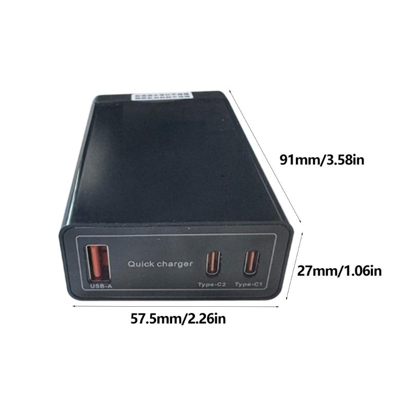 Быстрое зарядное устройство USB и Type-C на 3 порта для электровелосипедов 36В 48В 60В 72В 84В с защитой от перегрузки