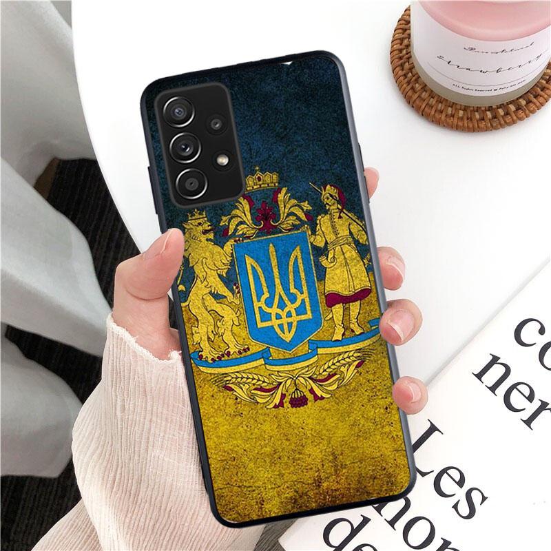 Чехол для телефона с паспортом и флагом Украины для Samsung Galaxy A35 A55 A54 A15 A25 A05s A05 A22 A24 A52 A33 A34 M34 M14 M54 M23