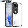 KEYSION Прозрачный чехол для телефона VIVO V40 5G V40 Pro Мягкий силикон+ПК Прозрачный Ударопрочный Чехол-накладка на заднюю панель телефона для VIVO V40 Pro 5G