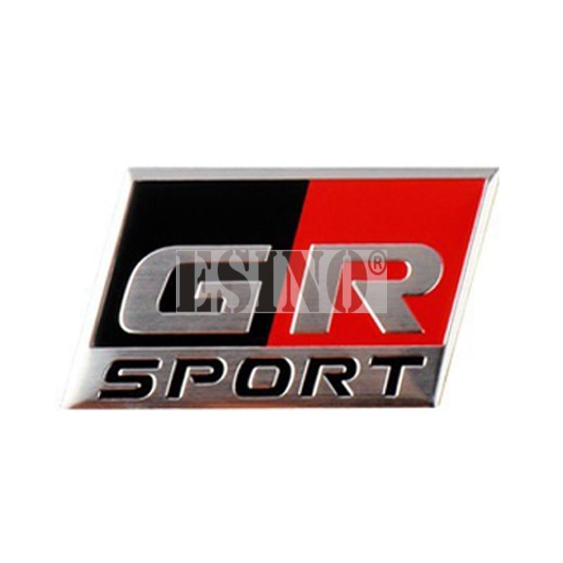 yscr3 New Gazoo Racing  GR GR Sport 3D Car Aluminium Alloy Badge Adhensive Metal Emblem Decal for Toyota Supra AE86 GT86