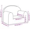 VidaXL Canapé pour Enfants, Siège avec Accoudoirs, Fauteuil avec Dossier pour Tout-Petits, Meuble de Chambre, Gris Clair 357004