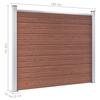 WPC Fence Panel 180 x 146 cm Brown