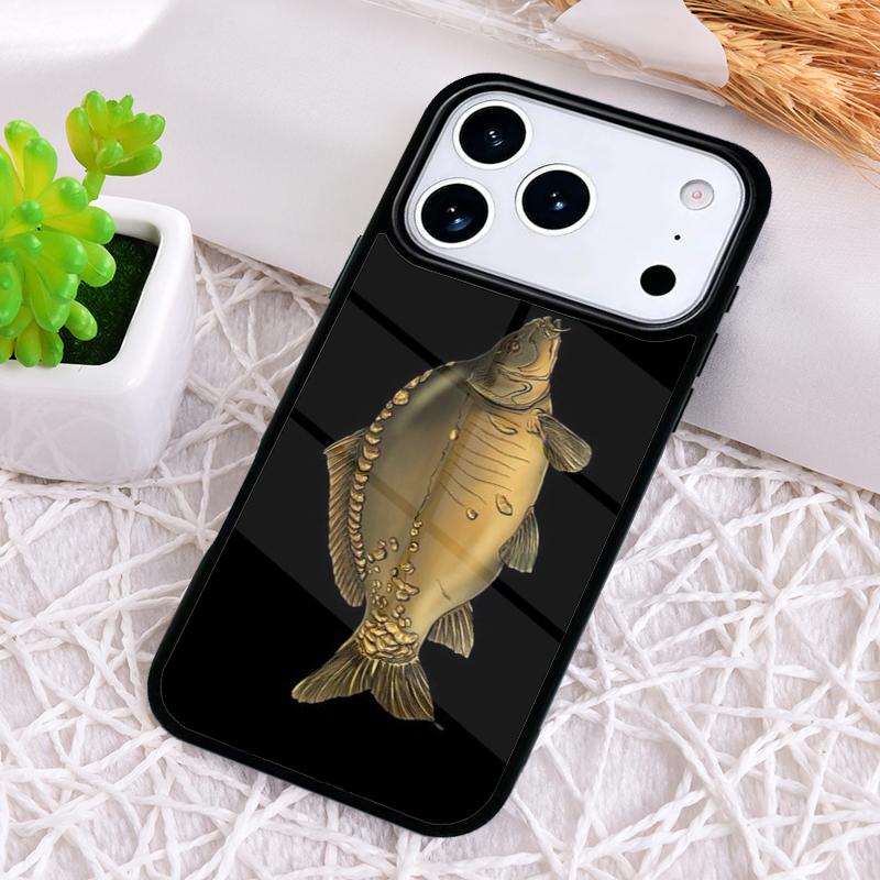 Чехол для телефона с рыбой для карповой рыбалки для iPhone 17 Air 16 15 11 12 14 13 Pro Max Ударопрочный чехол
