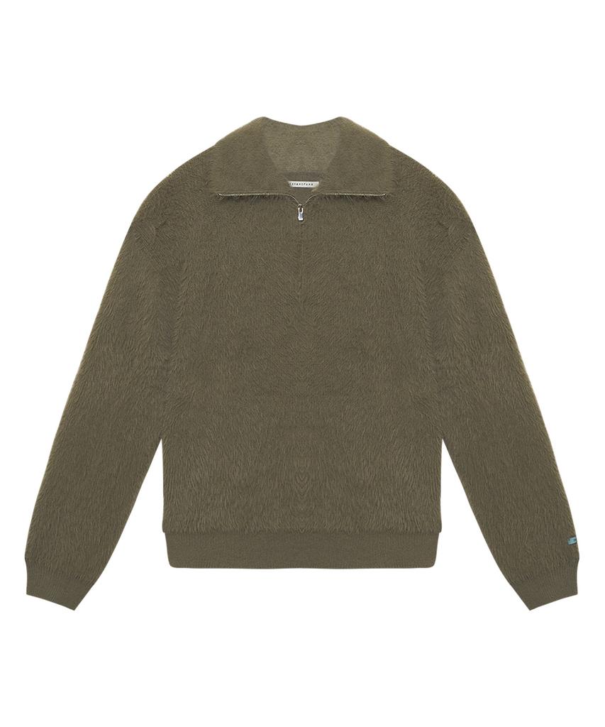 INSTANTFUNK Ms Brushed Half Zip Knit