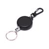 1Pc Retractable Pull Key Chain Reel Id Badge Black Card Holder 60Cm Keyring 60Cm