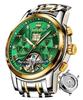 Watch Cool Popular Green Automatic Date Mechanical Arm Watch Waterproof Luminous Mechanical Green Gold Men's &