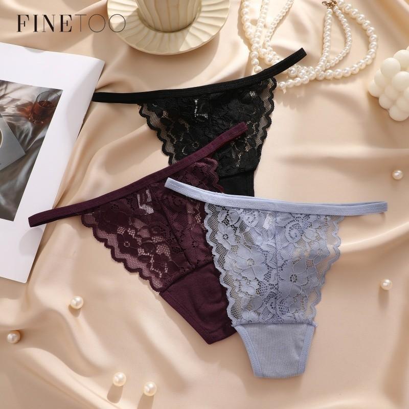 FINETOO Sexy Women G-String Cotton FashionT Back Underwear Female Low Waist Thong