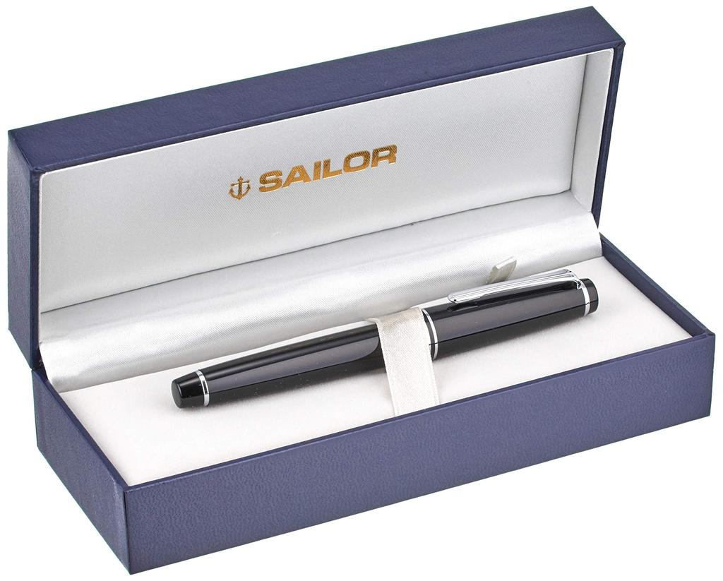 Sailor fountain pen Professional Gear Slim Silver Black Extra Fine ef 11-1222-120 (дополнительный штраф)
