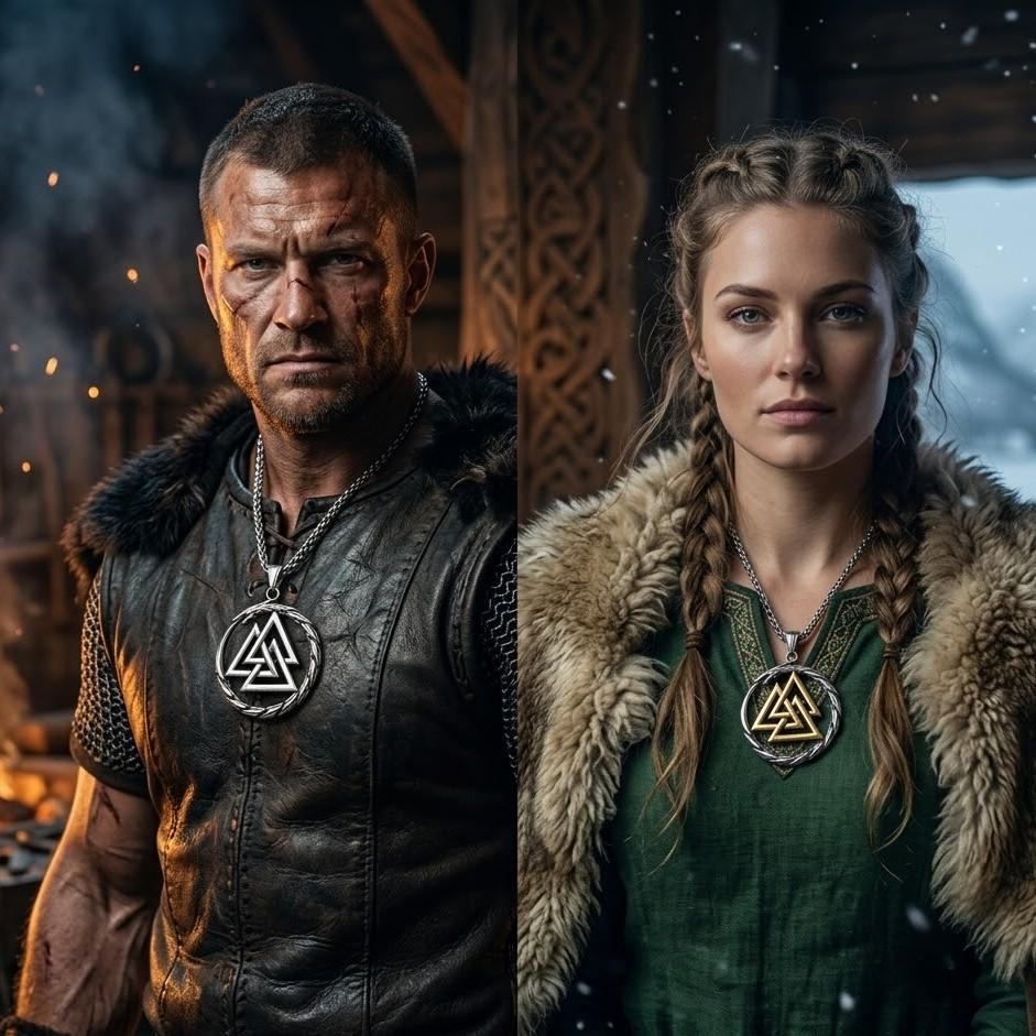 Vintage Retro Valknut Viking Icon Dragon round Pendant Necklace Chain Unisex Men Women Fashion Gothic Amulet Talisman Jewelry Party Gift