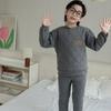 Детский теплый бархатный костюм для мальчиков и девочек, плотное нижнее белье, зимняя одежда
