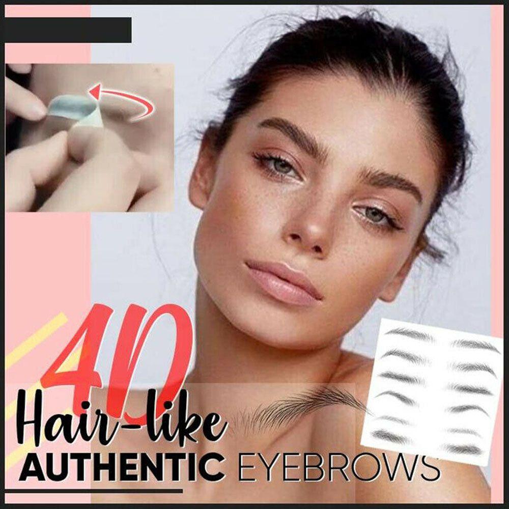 Косметика Стойкие накладные брови на водной основе Аутентичные татуировки для бровей 4D Волосы-подобные брови