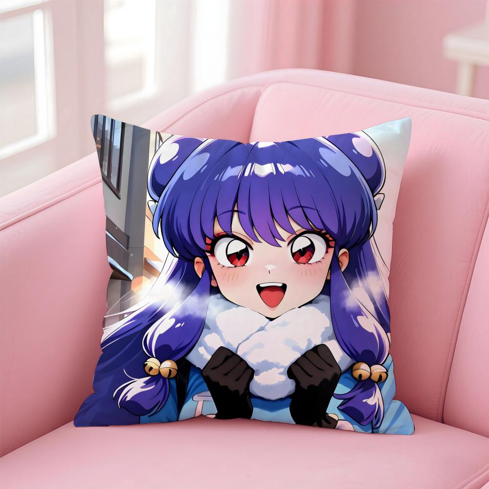 Anime Funny RRRanma Cushion Cover Pillow Case Soft Skin Friendly Fabric Comfort Concealed Zipper