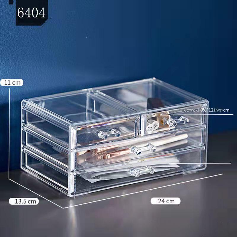 Прозрачный ящик для хранения косметики, помады и украшений - цельный органайзер для туалетного столика
