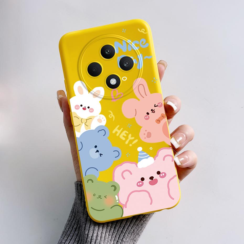 Чехол для OPPO Reno 12 FS 5G Медведь Лягушка Силиконовый Мягкий Чехол для Телефона для Oppo Reno 12 F Чехлы Reno12 FS Reno12FS 12 F 12F 12FS 4G 5G