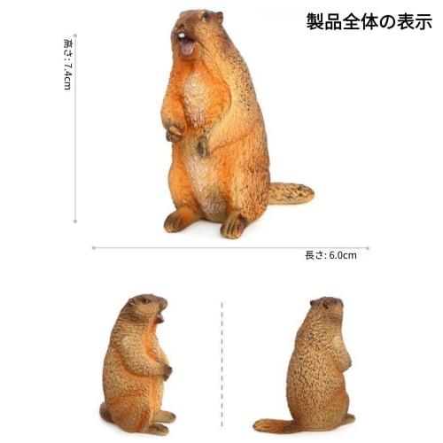 Oshhni 4-Piece Marmot Groundhog Figures, Realistic Animal Figures, Groundhog Model Toys, Birthday Gifts, Ornaments, Educational Toys for Kids, Hallowe