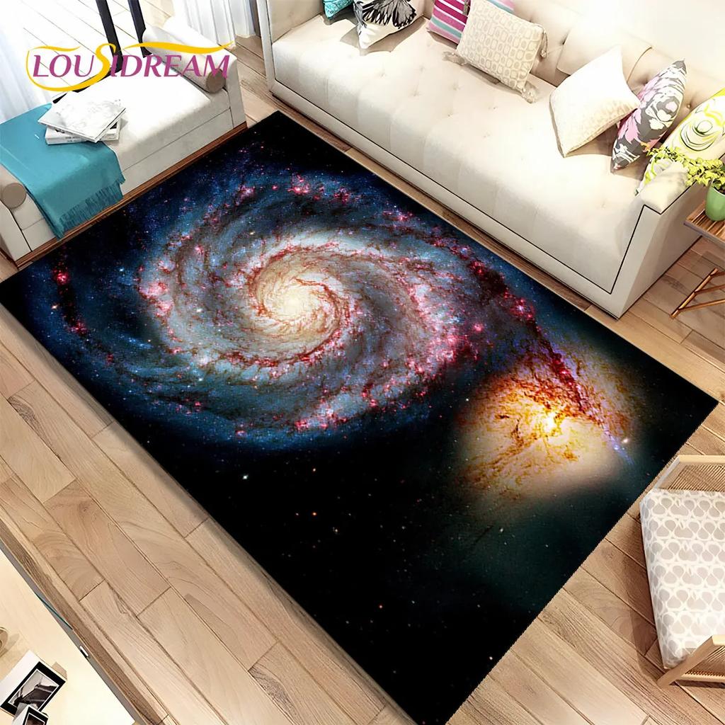 Коврик Galaxy Universe Space Stars, ковер для дома, гостиной, спальни, дивана, коврик для двери, детский нескользящий напольный коврик HD