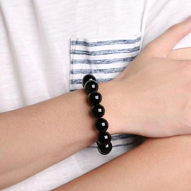 Браслет из обсидиановых бусин Будды в этническом стиле для пар - унисекс-подарок для студентов