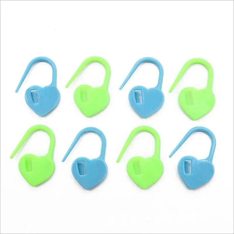 10pcs Plastic Resin Small Clip Locking Stitch Markers Crochet Latch Knitting Tools Needle Clip Hook Sewing Tool Mixed Color
