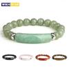 1pc Healing Handmade Stone Bracelet Turquoise Natural Malachite Gemstone Crystal Rough Bracelet Body Energy Yoga