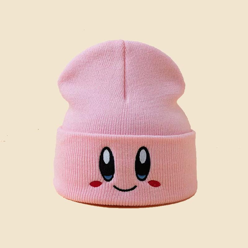 Очаровательная розовая вязаная шапка-бини Kirby Star – Теплая, универсальная и стильная зимняя шапка