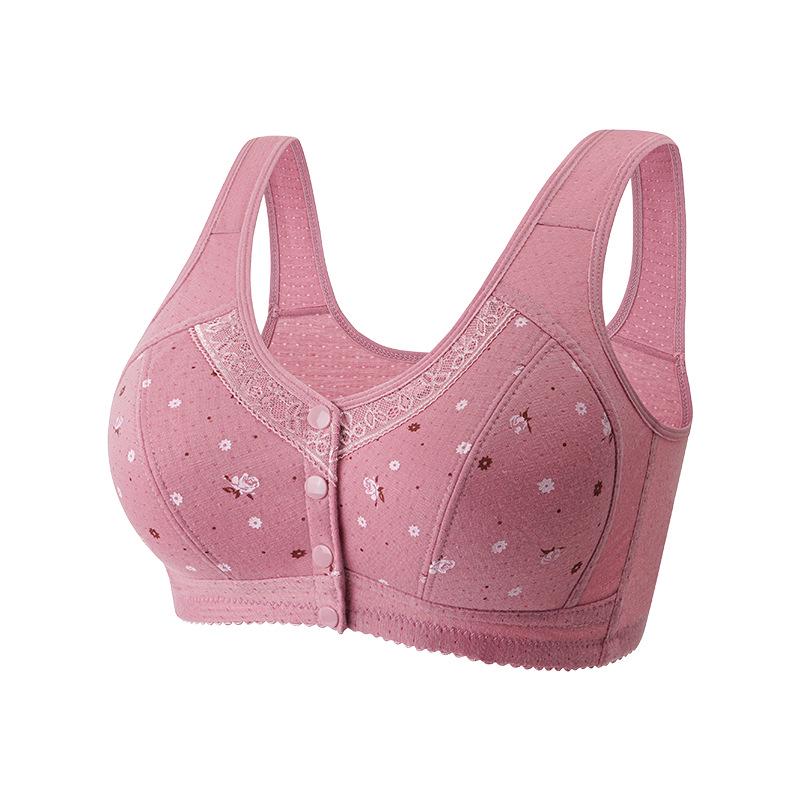Ultra-Thin Lace Front Buckle Comfort Bra for Middle-Aged & Elderly Women