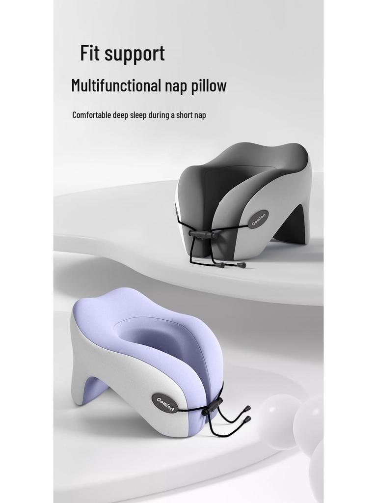 U-образная дорожная подушка из пены с эффектом памяти для поддержки шеи