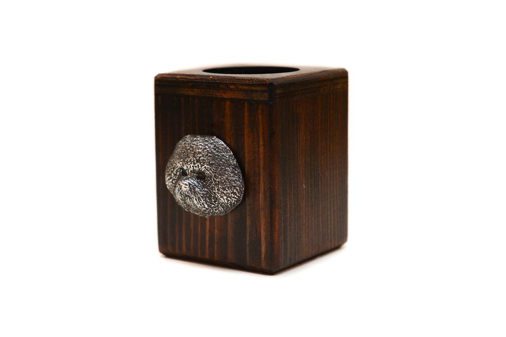Bichon Frise, Bichon Tenerife – Wooden candle holder with a dog, a unique souvenir after losing a dog | Art-Dog