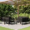 Day and Night - Day and Night Garden Furniture Set 9 Pieces and Anthracite Gray Aluminum Cushions