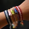 1/10pcs Ceramic Fish Bracelet for Women Handmade Woven Colored Rope Boho Charm Bracelet Friendship Popular Zircon Girls Gifts