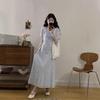 Летнее платье большого размера в французском стиле, с высокой талией, стройнящее, с квадратным вырезом