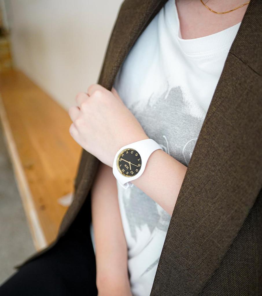 Авторизованный дистрибьютор Ice Watch Часы 022586 ICE glam Белый Черный Маленький 37 мм 3 стрелки [Ice-watch] Женские ЧЕРНО-БЕЛЫЕ