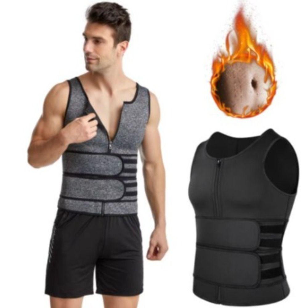 Регулируемый мужской поясной тренажер для похудения жилет для похудения корректирующее белье майки для тренировок потеря веса