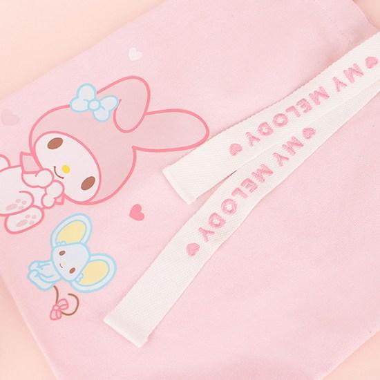 Sanrio My Melody Kuromi Daily Eco Bag Strap Canvas Bag School Bag, a Popular Character In Korea