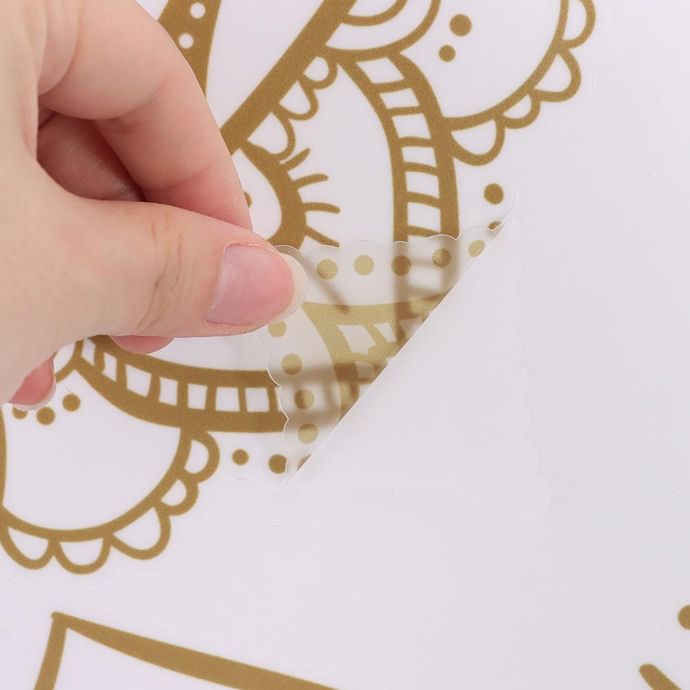 4 шт. Золотая половина мандалы Наклейка на стену ПВХ Наклейки на стену Декор Бохо Мандала Наклейка на стену Спальня