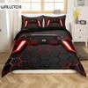 Игровой пододеяльник King Red Honeycomb Printed Комплект постельного белья из полиэстера Игровой красный и черный Новинка Геймпад Джойстики Пододеяльник