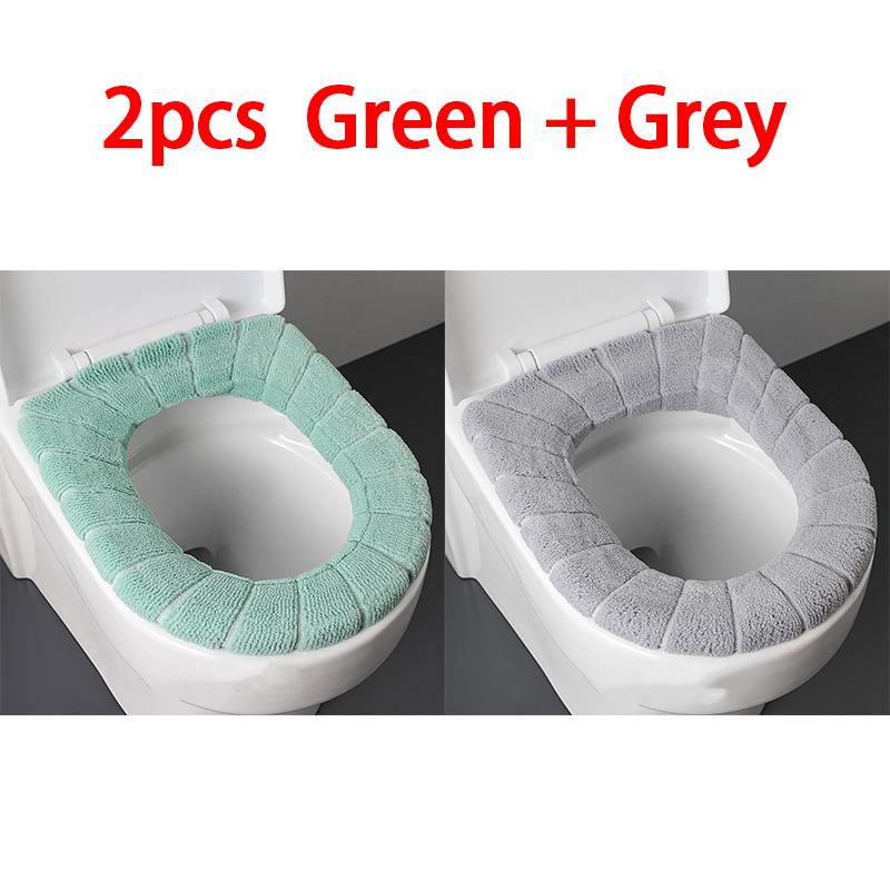Toilet Seat Cushion Winter Warm Seat Cover Washable Universal Toilet Seat Cover Bathroom Toilet Lid Cover Accessories MTGT01