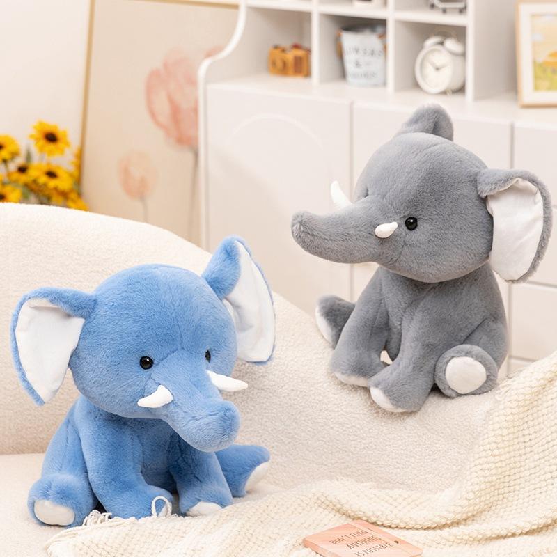 Cartoon Cute Sitting Posture Cute Teeth Elephant Doll Plush Toy Doll Children Sleep Comfort Pillow Doll Gift