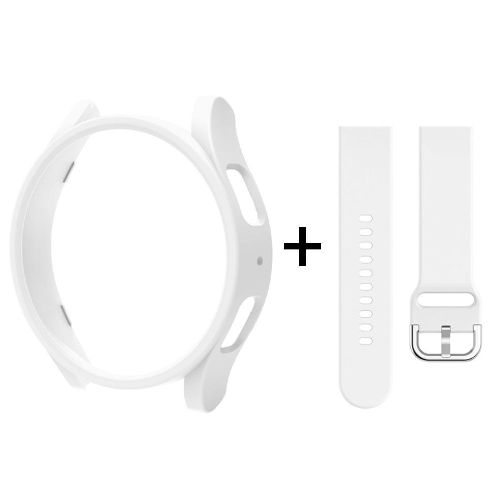 Чехол + ремешок для Samsung Galaxy Watch 4/5/5Pro/6 40 мм 44 мм 45 мм, полая крышка из поликарбоната, защитный бампер для часов 4/6, классический ремешок