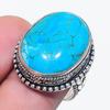 Tibetan Turquoise Gemstone 925 Sterling Silver Jewelry Ring Size 7