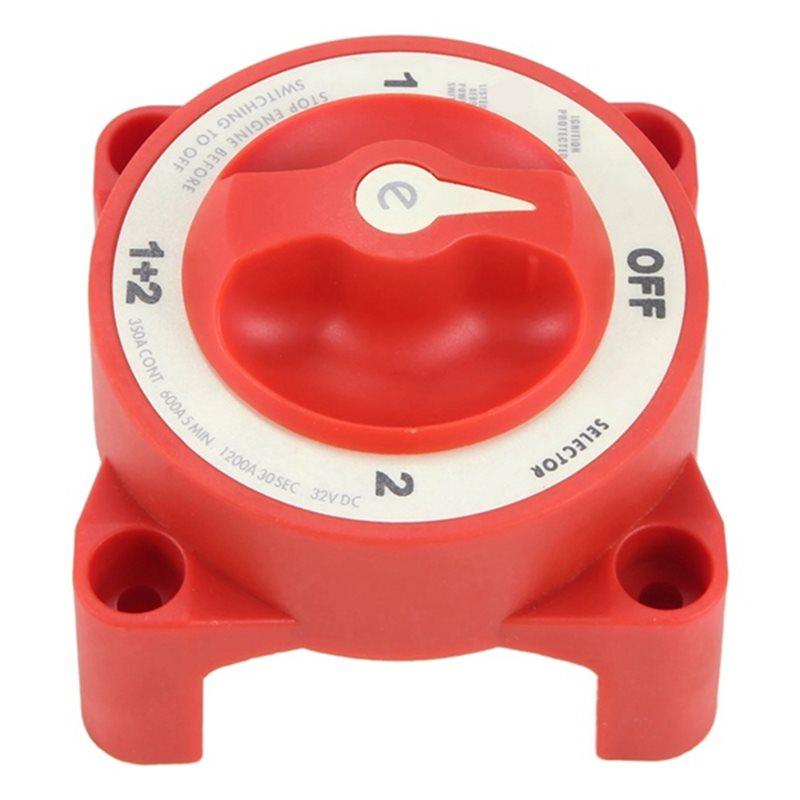 Battery Switch DC 32V 350A 2Pcs 4-Position Selector Disconnect For Marine Boat Battery