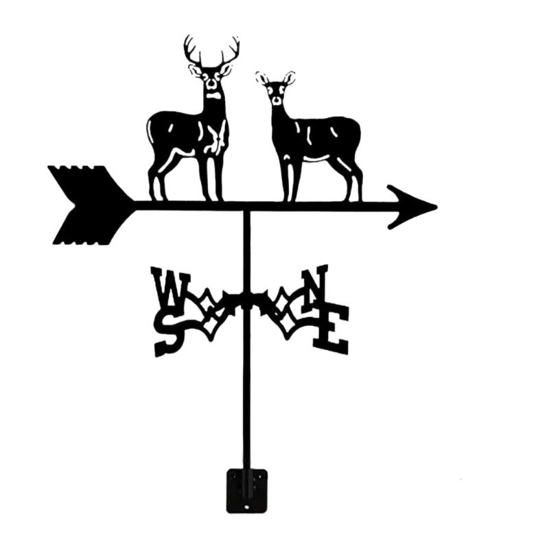 Металлический Петух Флюгер Семейное Имя Направление Ветра Легкий Погодный Кровельное Крепление Флюгер Уличные Аксессуары