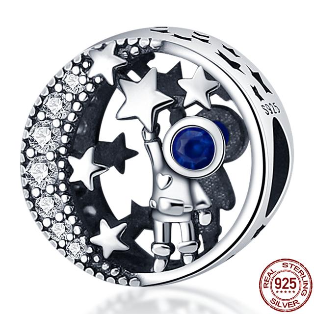 New 925 Silver 26 Letters Alphabet A Charm Bead Bracelets Pendant Silver DIY Jewelry