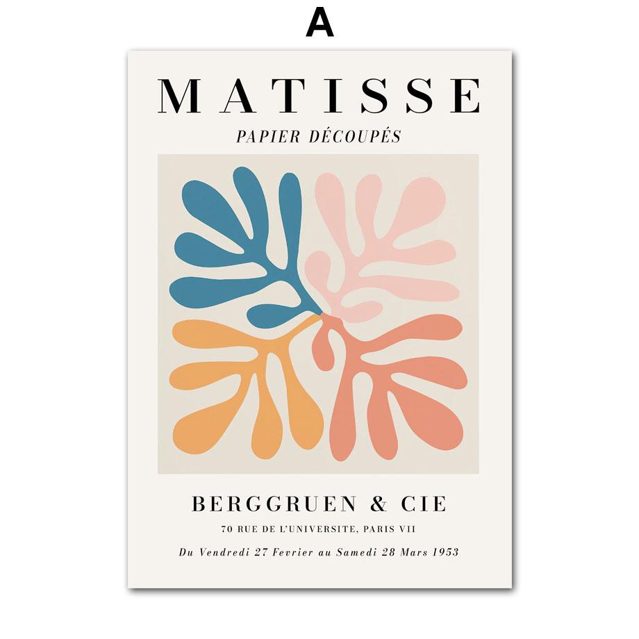 Матисс Цветочный коктейль Лимон Персик Ретро Настенная живопись Холст Картина Скандинавские постеры и принты Настенные картины для декора гостиной