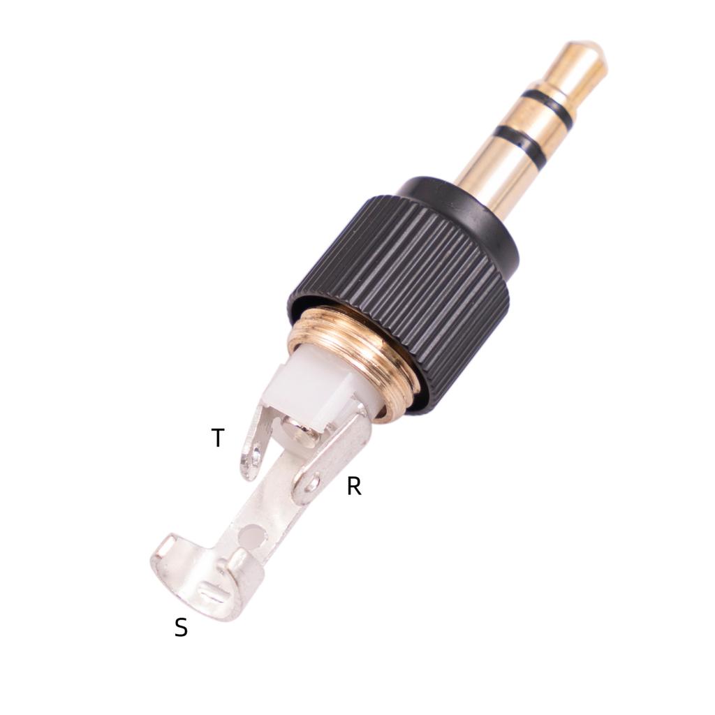 Черный 3,5 мм 1/8" Стерео Винтовой Аудио Разъем-Замок для Микрофона Sennheiser Запасной Штекер Адаптер