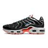 Air Max Plus GS Черные с оранжевым дерном с крапинками Детские кроссовки Аквамарин CD0609-014