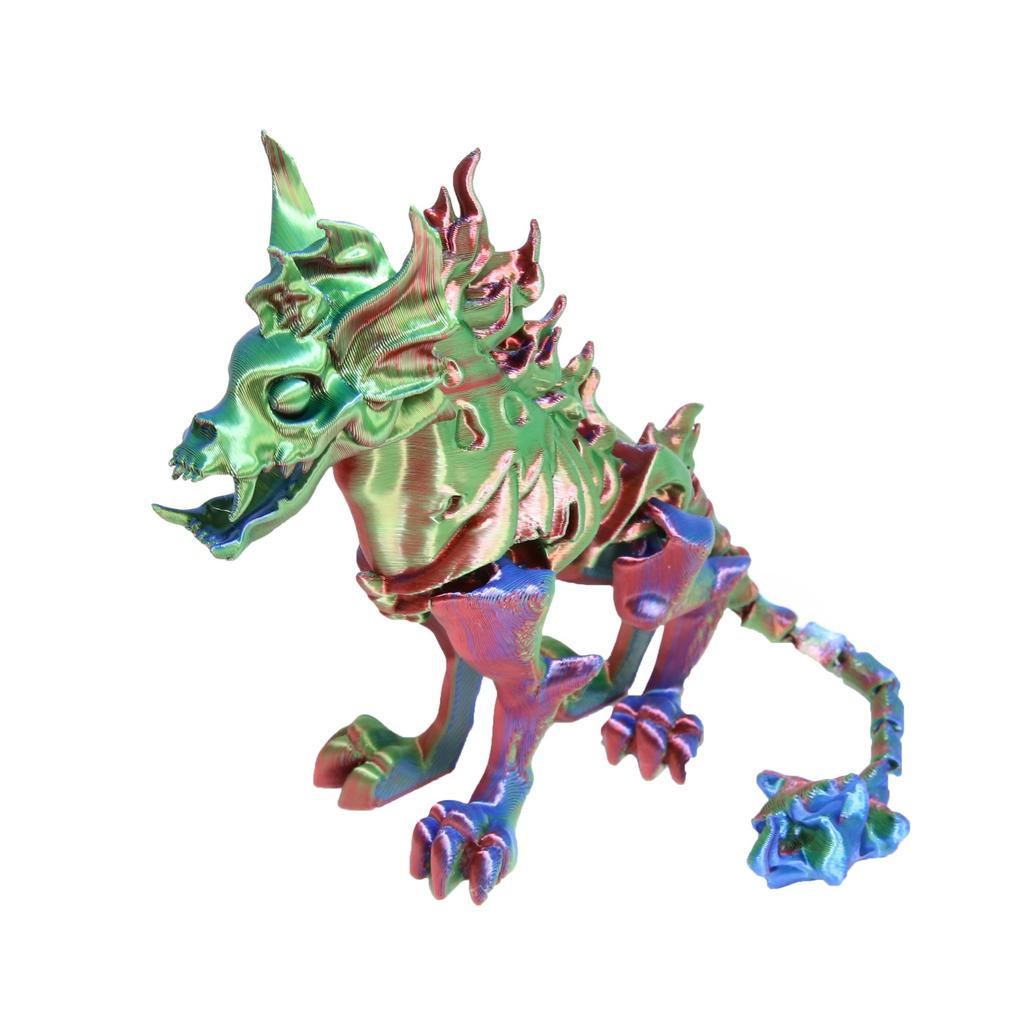 3D-печатная шарнирная адская скелетная собака, креативная игрушка, декоративная модель для взрослых и детей