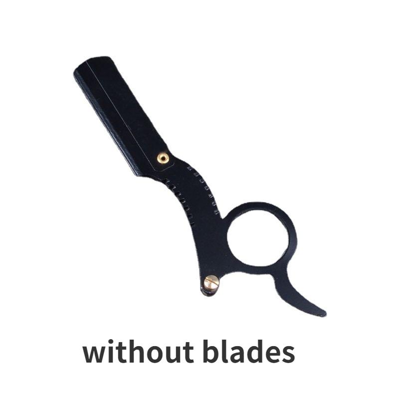 Старомодная бритва из нержавеющей стали для большого пальца, инструмент для бритья бровей, держатель для ножниц для чистки лица, без лезвия, безопасная бритва