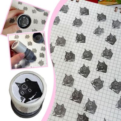 Новый милый забавный котенок тюлень креативное выражение портативный DIY украшение для ручного дневника печать мультяшный котенок печать студенты использование