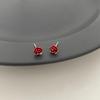 Red Rose Petite Stud Earrings